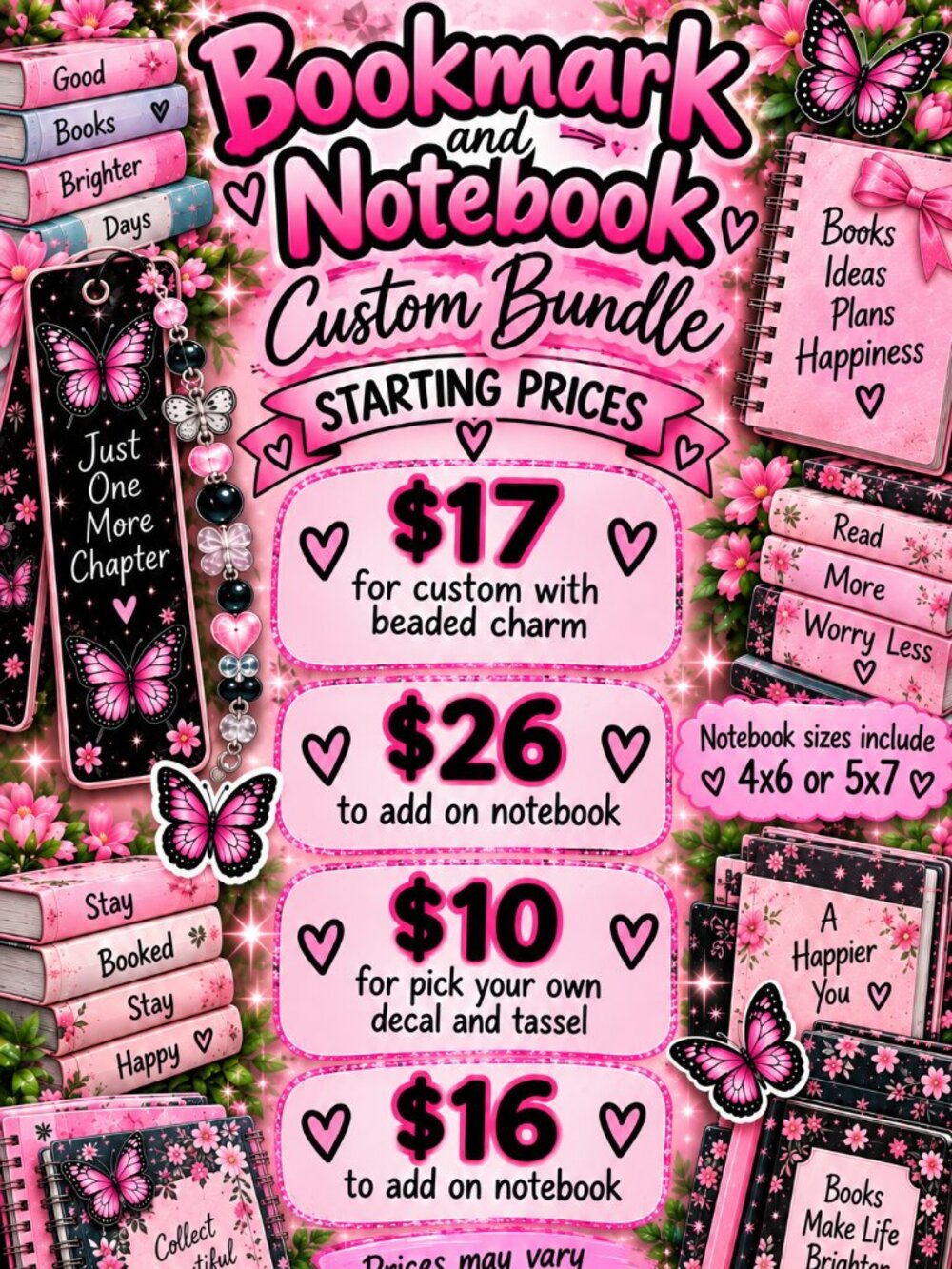 Custom handcrafted bookmarks